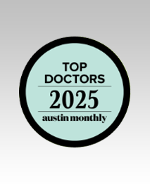 Logo Recognizing Austin Foot and Ankle Specialists's affiliation with Austin Monthly Top Doctors 2025